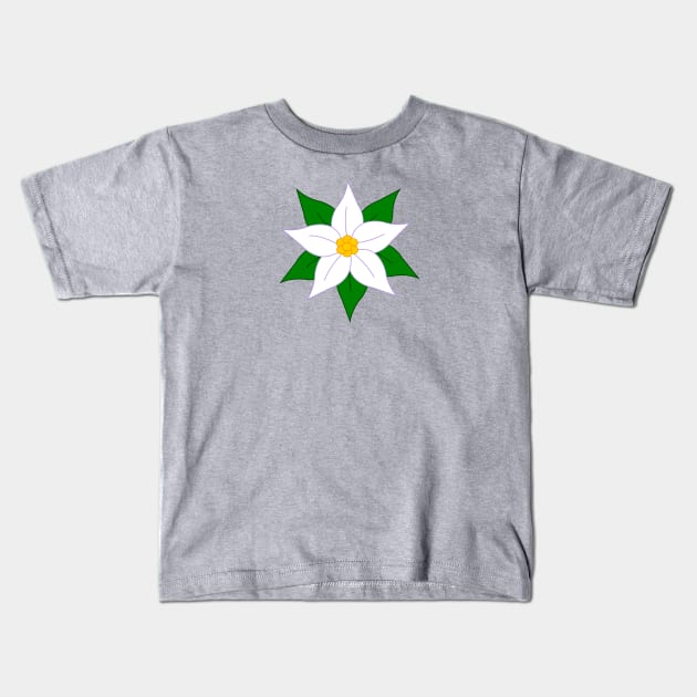Poinsettia Kids T-Shirt by traditionation